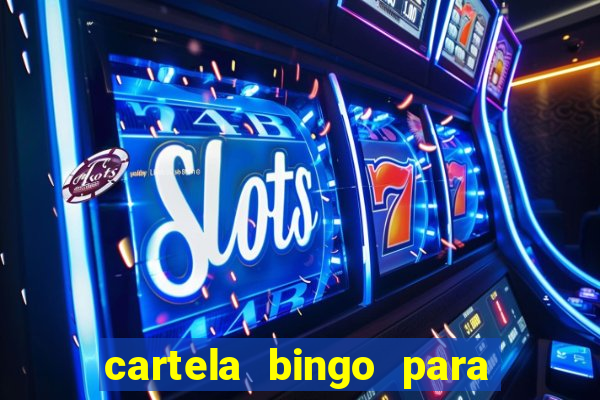 cartela bingo para cha de cozinha imprimir gratis