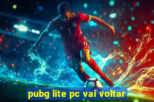 pubg lite pc vai voltar