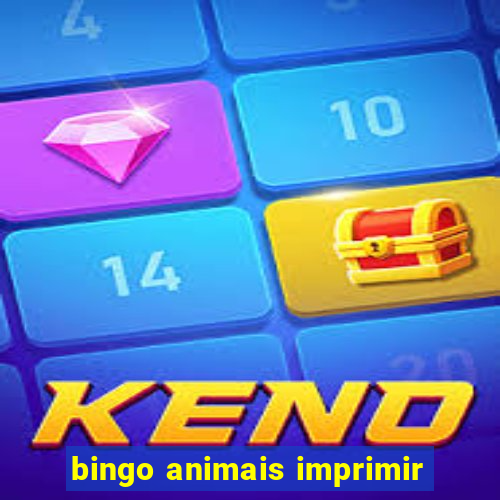 bingo animais imprimir