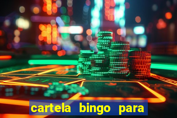 cartela bingo para cha de cozinha imprimir gratis