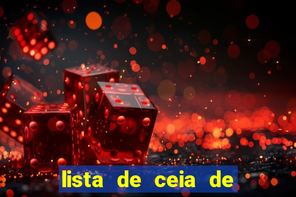 lista de ceia de natal para 20 pessoas