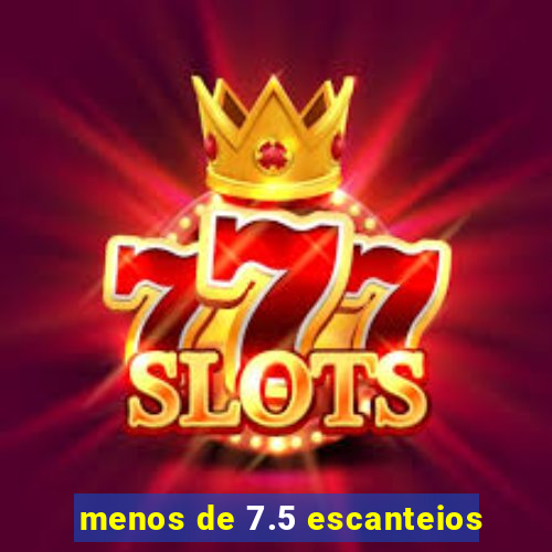 menos de 7.5 escanteios