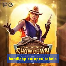 handicap europeu tabela