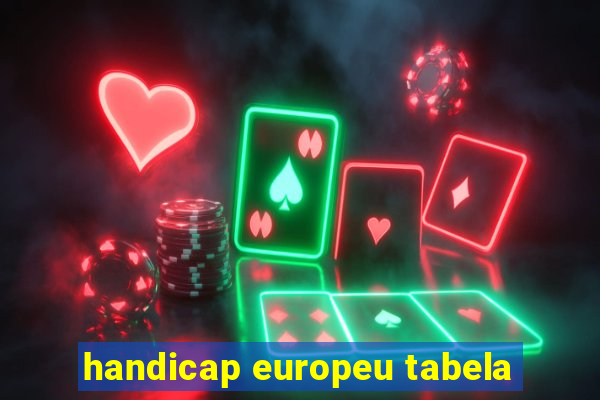 handicap europeu tabela