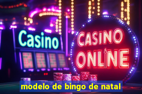 modelo de bingo de natal