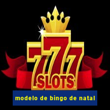 modelo de bingo de natal