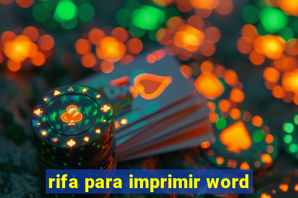 rifa para imprimir word