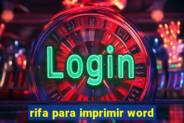 rifa para imprimir word