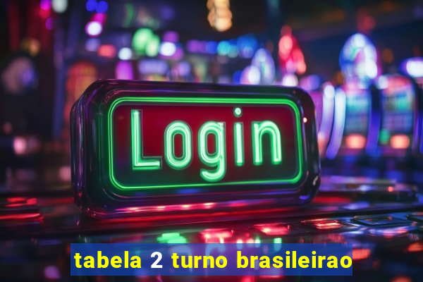 tabela 2 turno brasileirao