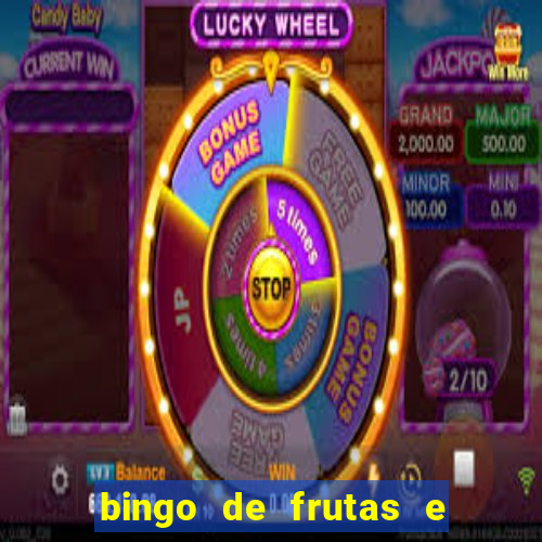 bingo de frutas e legumes para imprimir