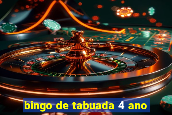 bingo de tabuada 4 ano