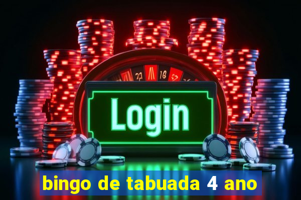 bingo de tabuada 4 ano