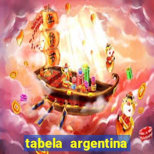 tabela argentina torneo betano