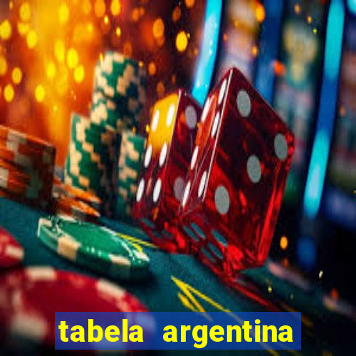 tabela argentina torneo betano