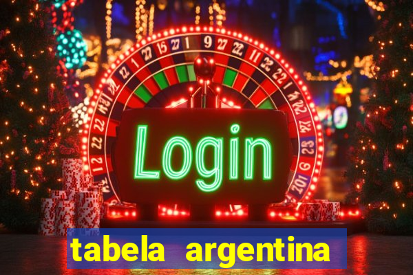 tabela argentina torneo betano