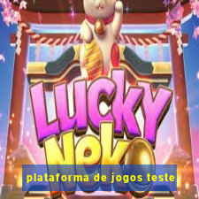 plataforma de jogos teste