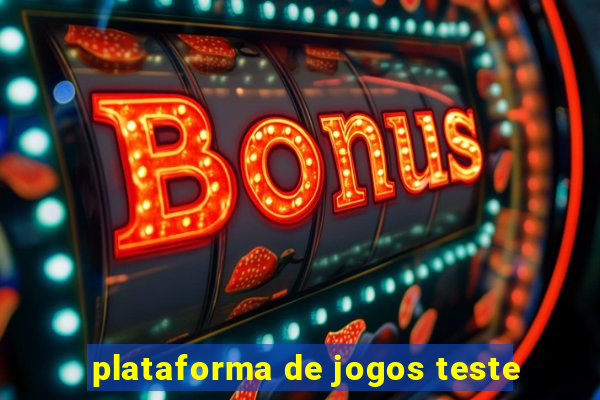 plataforma de jogos teste