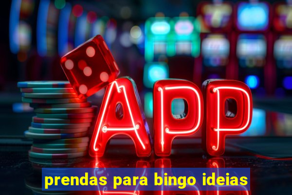 prendas para bingo ideias