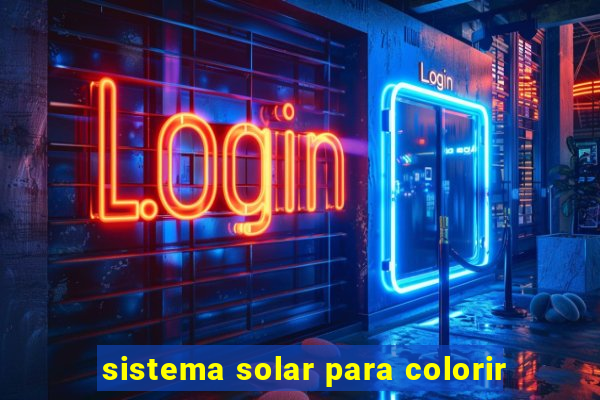 sistema solar para colorir