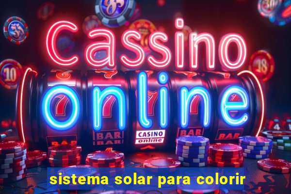 sistema solar para colorir