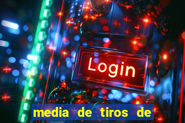 media de tiros de meta por jogo