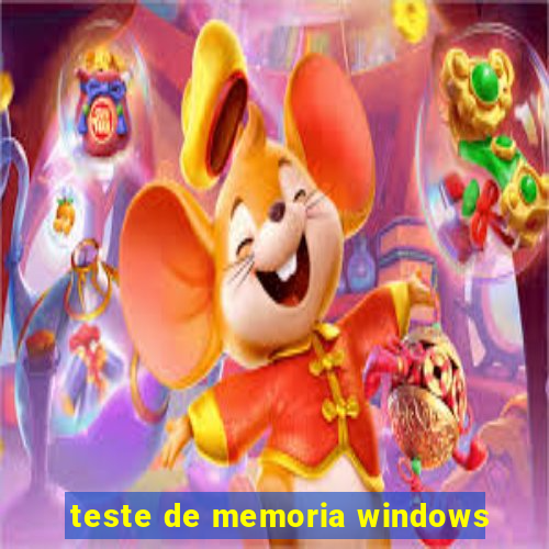 teste de memoria windows