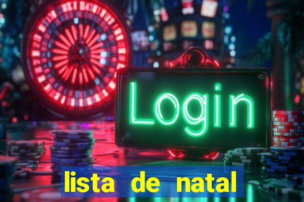 lista de natal para imprimir