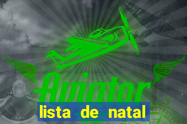 lista de natal para imprimir