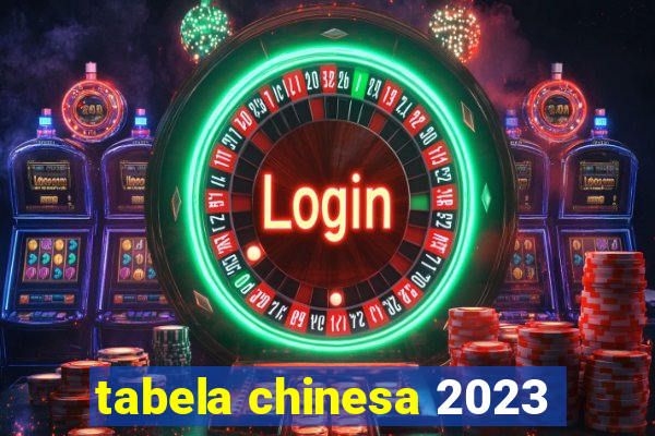 tabela chinesa 2023