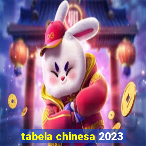 tabela chinesa 2023