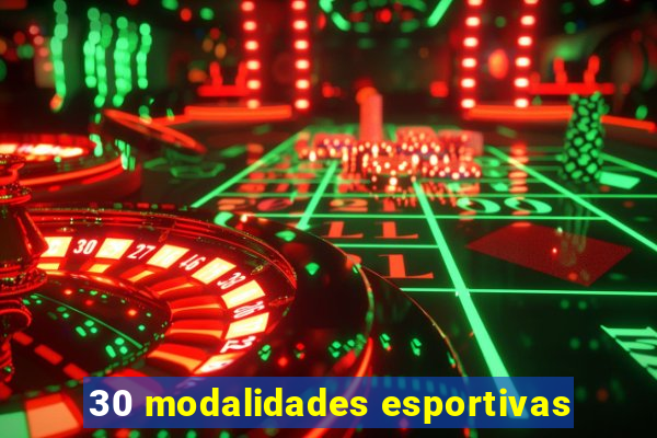 30 modalidades esportivas