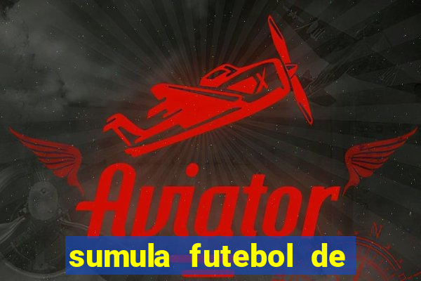 sumula futebol de campo word