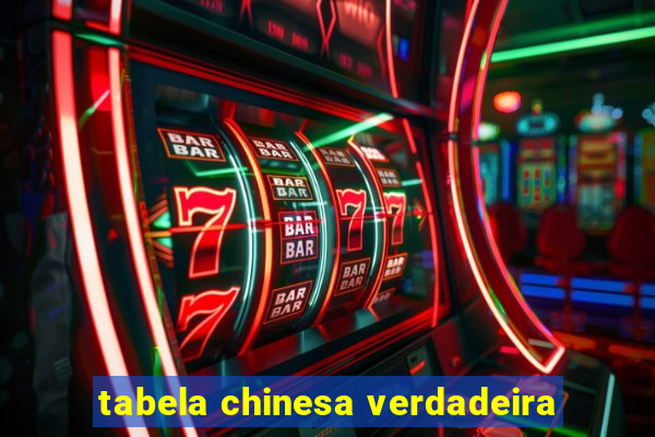 tabela chinesa verdadeira