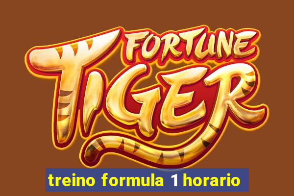 treino formula 1 horario