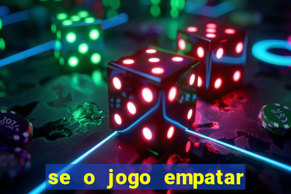 se o jogo empatar hoje quem ganha