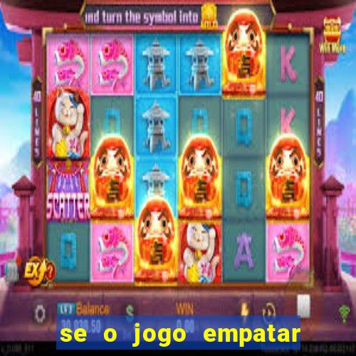 se o jogo empatar hoje quem ganha