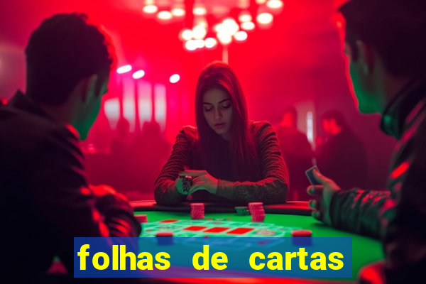 folhas de cartas para imprimir