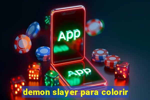 demon slayer para colorir