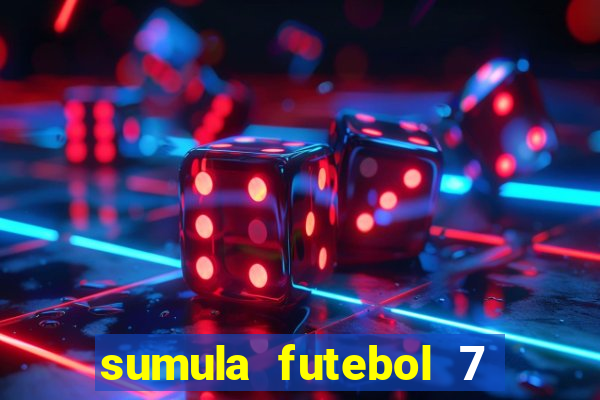 sumula futebol 7 society excel