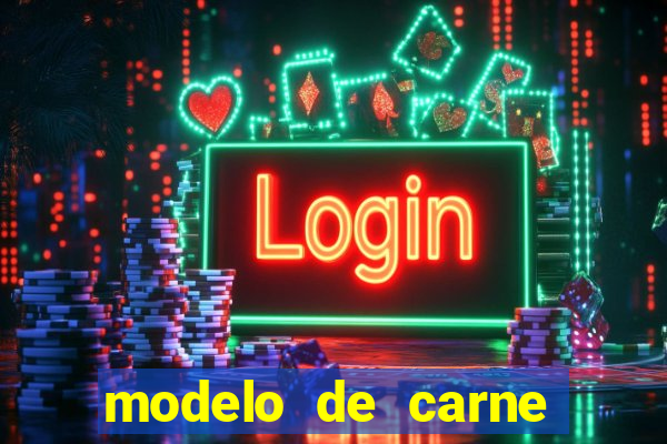 modelo de carne para pagamento