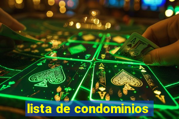 lista de condominios