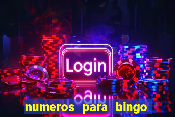 numeros para bingo de 1 a 90