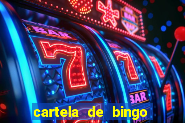 cartela de bingo cha de bebe