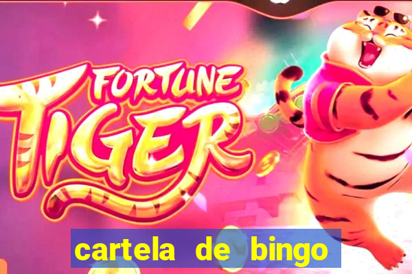 cartela de bingo cha de bebe