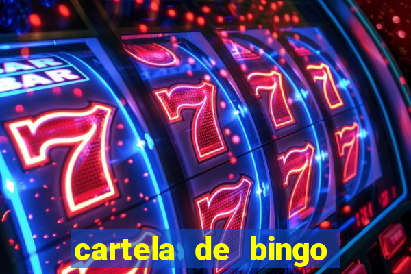 cartela de bingo cha de bebe